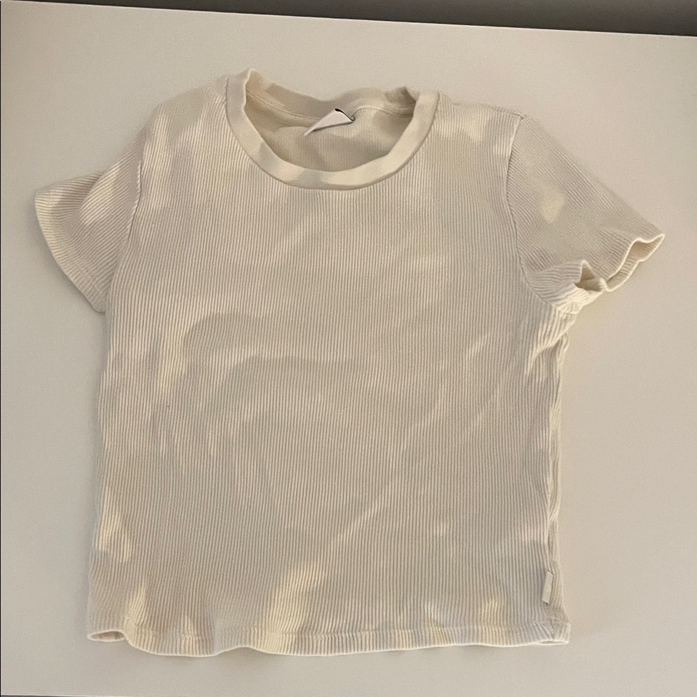 TNA Off-White Ribbed Tee